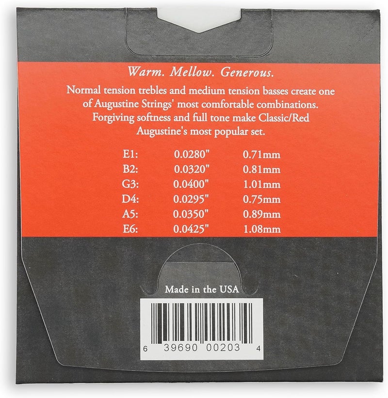 Augustine Strings Classic Red - Medium Tension Classical Guitar Strings - The Original Nylon String - 3 Sets - Image 2